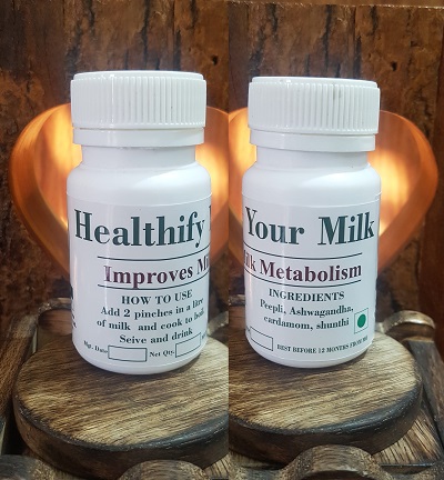 Healthify you milk. Triaanyas health Mantra